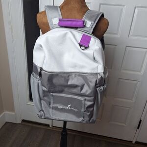 Young Living Essential Oils Backpack Laptop Tablet Bag Convention Gray Purple